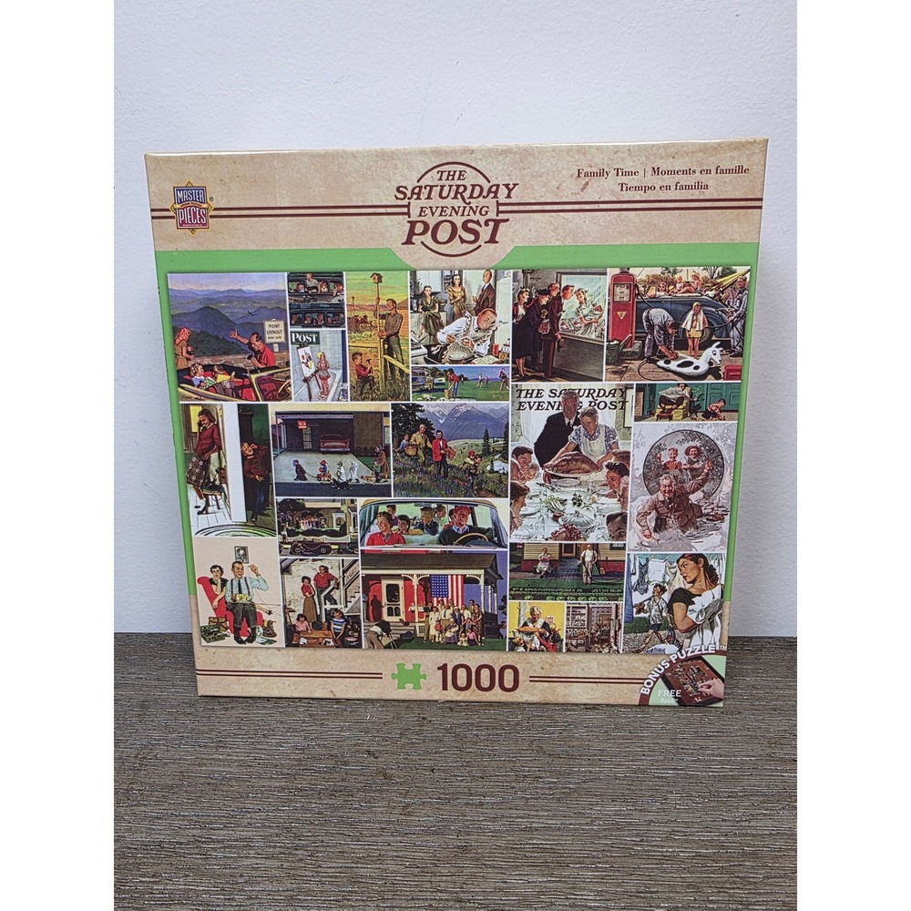 NEW Family Time - 1000 Piece The Saturday Evening Post Jigsaw Puzzle